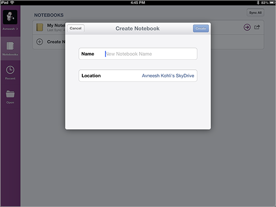 OneNote iPad