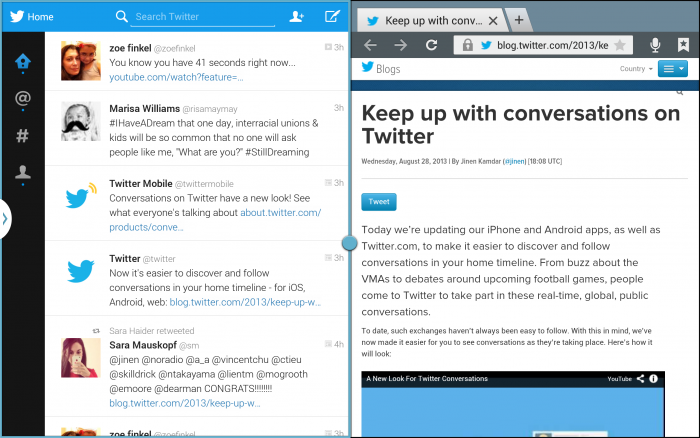 Twitter Multi-screen View
